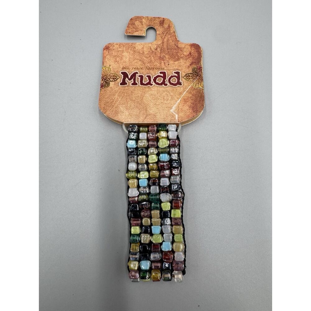 Mudd Beaded Boho Stack Layering Bracelet Multicolored